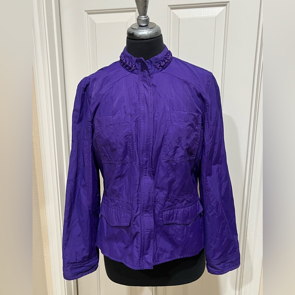 Chico's Patsy Perfect Full Zip Linedvibrant Purpl… - image 2